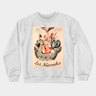 LOS NACIONALES Spanish Civil War Government Propaganda Poster dated 1936 Crewneck Sweatshirt